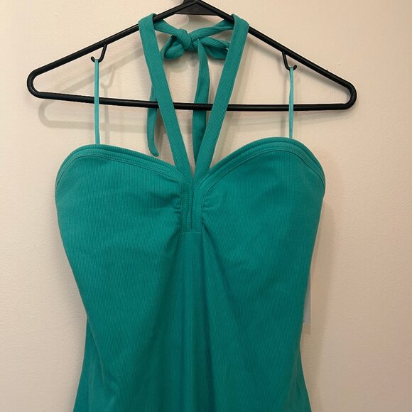 NWT Nine West seafoam green ribbed knit halter dress sz XXL - Picture 4 of 14